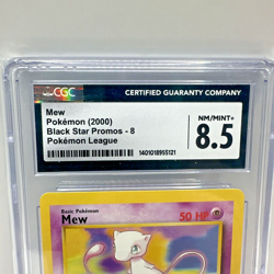MEW Non-Holo Black Star Promo Pokemon League #8 Pokemon (2000) CGC 8.5 NM-MINT+ - Image 2