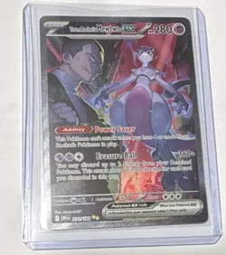 Pokemon Team Rocket's Mewtwo EX Holo Rare Sv10 Destined Rivals 231/182 UNGRADED - Image 1