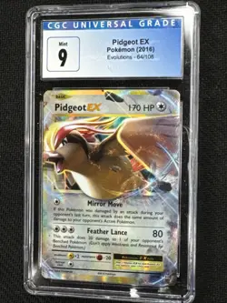 2016 Pokemon Pidgeot EX 64/108 XY Evolutions CGC 9 - Image 1