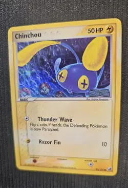 Pokemon Chinchou 52/115 Ex Unseen Forces Holo Stamped. Near Mint. - Image 1