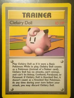 Pokemon TCG Clefairy Doll Trainer Base Set 70/102 Mint NP - Image 1