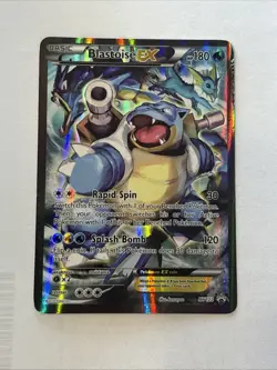 Pokemon TCG Blastoise EX XY122 Black Star Full Art Holo Promo 2016 See Pics LP - Image 1