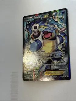 Pokemon TCG Blastoise EX XY122 Black Star Full Art Holo Promo 2016 See Pics LP - Image 2