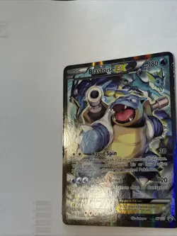 Pokemon TCG Blastoise EX XY122 Black Star Full Art Holo Promo 2016 See Pics LP - Image 3
