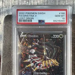 2022 POKEMON SWORD & SHIELD LOST ORIGIN #186 FULL ART/GIRATINA V PSA 10 - Image 4