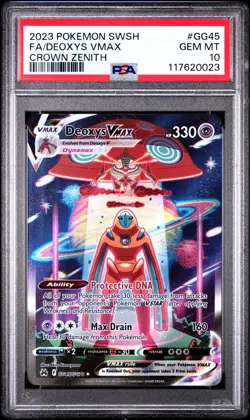 Pokemon Crown Zenith #GG45 Full Art Deoxys VMAX PSA 10 GEM MINT! Trusted Seller! - Image 1