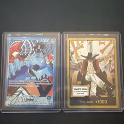 One Piece CCG TCG Jinbe OP14-040 Alt Art Leader English Nm/M And Gold Don Mihawk - Image 1
