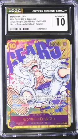 ✨✨ CGC 10 2023 One Piece Monkey.D.Luffy SEC Alt Art OP05-119 - Image 1