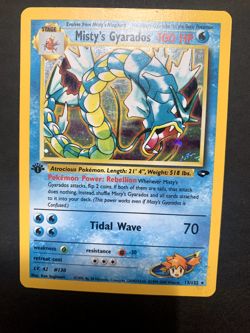 Misty’s Gyarados 13/132 1st Edition Gym Challenge Holo Pokemon Card LP - Image 1