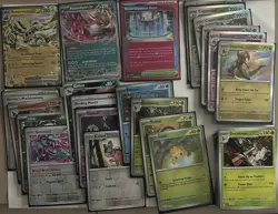 Pokemon TCG Scarlet & Violet Mixed Card Lot Revavroom ex Fezandipiti ex English - Image 1