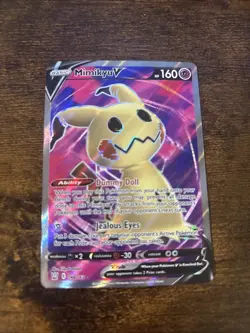 Pokemon Mimikyu V Holo Ultra Rare TCG Card Brilliant Stars 148/163 Pack Fresh - Image 1