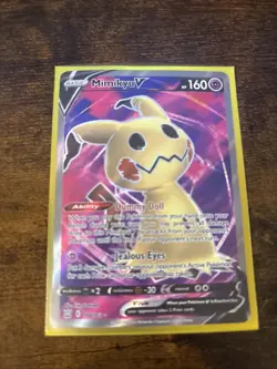 Pokemon Mimikyu V Holo Ultra Rare TCG Card Brilliant Stars 148/163 Pack Fresh - Image 3