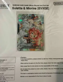Gundam Card Game Suletta & Miorine EVX02 Playmat and Card Set Bandai Card Fest - Image 2