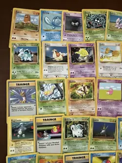 Lot of Vintage Pokemon TCG Base Set, Jungle, Fossil, 70 Cards! No Duplicates! - Image 3