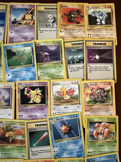 Lot of Vintage Pokemon TCG Base Set, Jungle, Fossil, 70 Cards! No Duplicates! - Image 5