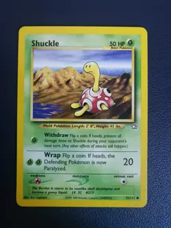 Pokemon Card Shuckle 72/111 Neo Genesis Common WOTC - Image 1