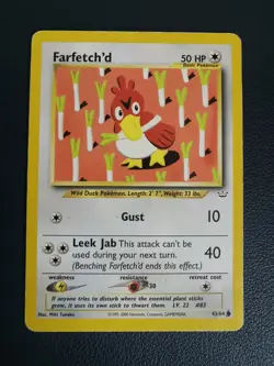 Pokemon Card Farfetch'd 43/64 Neo Revelation Common WOTC - Image 1