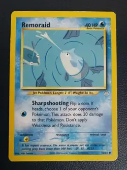 Pokemon Card Remoraid 50/64 Neo Revelation Common WOTC - Image 1