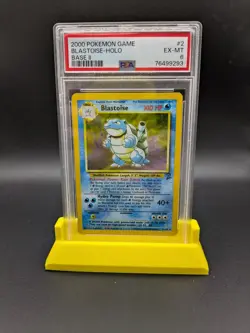 Pokemon TCG Blastoise Holo Rare Card 2/130 2000 Base Set PSA 6 - Image 1