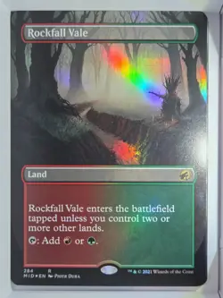 Rockfall Vale (Borderless & Foil) - R284 - MTG - Innistrad: Midnight Hunt (MID) - Image 1