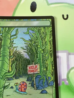 MTG Forest RAINBOW FOIL Secret Lair x SpongeBob 1943 NM - Image 3
