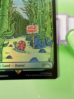MTG Forest RAINBOW FOIL Secret Lair x SpongeBob 1943 NM - Image 4