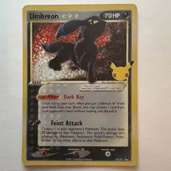 Pokemon Umbreon Star 17/17 Celebrations Classic Collection Holo 70HP Basic - Image 1