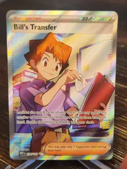 Pokemon TCG: Bill's Transfer 194/165 Full Art Trainer Holo Scarlet & Violet 151 - Image 1