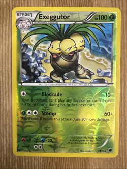 Pokemon TCG Exeggutor Plasma Freeze 5/116 Reverse Holo Rare LP - Image 1