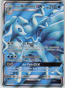 Pokemon TCG Alolan Ninetales GX (Full Art) Ultra Rare SM - Guardians Rising 132 - Image 1