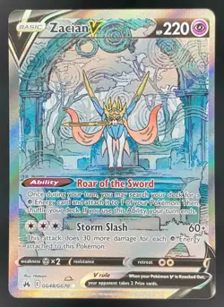 2023 Pokemon Sword & Shield Crown Zenith Galarian Gallery #GG48/GG70 Zacian V - Image 1