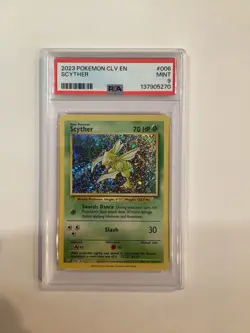 PSA 9 MINT Scyther 006/034 CLV Classic Box Holo Rare Pokemon Trading CG 2023 - Image 1
