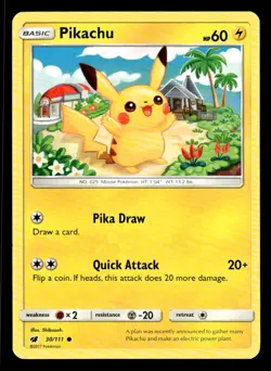 Pokemon TCG SM - Crimson Invasion #30/111 Pikachu MP - Image 1
