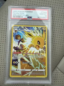PSA 10 Pokemon TCG Jolteon, Brilliant Stars TG04/TG30 - Image 1