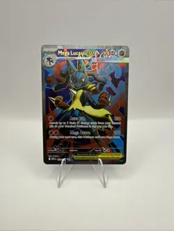 Pokemon TCG Holo Ultra Rare Full Art Mega Lucario EX 160/132 - Image 1