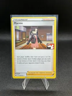 Pokemon TCG Sword & Shield Marnie #169/202 Rare Prize Pack Stamp NM Condition - Image 1
