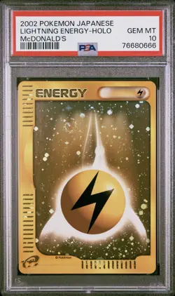2002 Pokemon JAPANESE McDonald’s Lightning Energy Holo Promo PSA 10 GEM MINT - Image 1