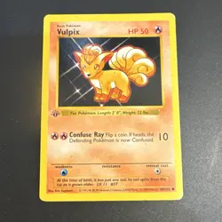 Pokemon TCG Vulpix 1st Edition Shadowless Base Set - Image 1