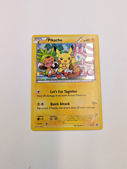 2016 Pokemon Pikachu XY95 Black Star Promo Holo Lets Eat Together NM - Image 1