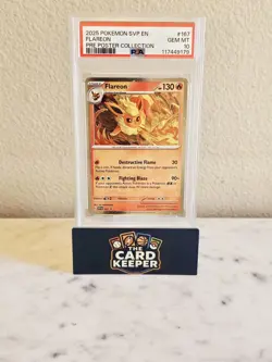 2025 Pokemon SV Black Star Promos SVP EN Flareon #167 PSA 10 - Image 1