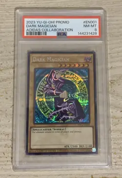 Yu-Gi-Oh! Dark Magician Adidas Promo Secret Rare ADC1-EN001 PSA 8 - Image 1