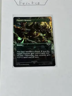 Magic Pippin’s Bravery Common Borderless Foil NM Lord of the Rings Ship Same Day - Image 1