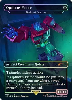 Optimus Prime *Foil Borderless* - SLD - NM - Magic The Gathering - MTG - Image 1