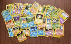 Vintage Pokemon Unlimited Common Lot (60x) Cards - Image 1
