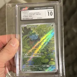 Pokemon Bulbasaur 166/165 Card 151 Art Rare Holo Japanese 2023 CGC 10 - Image 1