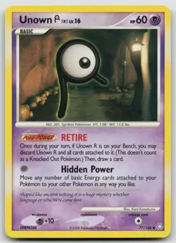 Unown (R) 77/146 Legends Awakened Uncommon Pokemon TCG Card - Image 1