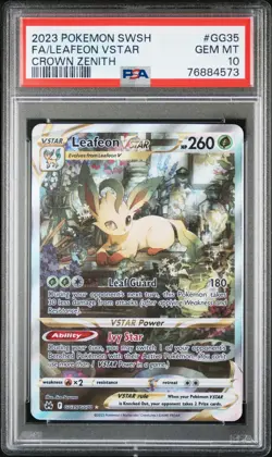 Leafeon Vstar GG35/GG70 Pokemon Sword And Shield Crown Zenith PSA 10 - Image 1
