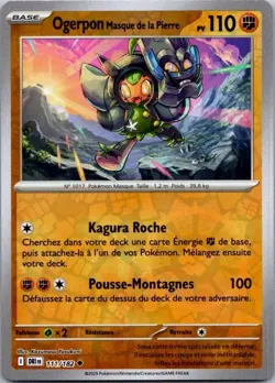 Carte Pokemon Ogerpon Masque de la Pierre 111/182 Reverse 2023 - Image 1