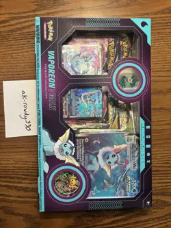 Pokemon Vaporeon VMAX Premium Collection Box English TCG 2021 - Image 1