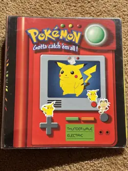 1999 Pokemon 3 Ring Binder Nintendo Gotta Catch 'Em All Pikachu Rare - Image 1